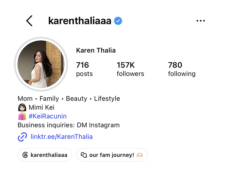 Foto profil @karenthaliaaa